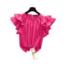 Blusa Feminina Soltinha com Babados - Moda Coreana Casual - Sem Mangas