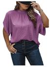 Blusa feminina SOLY HUX plus size Swiss Dots roxa 3GG