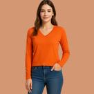 Blusa Feminina Tricô com Decote V Habana