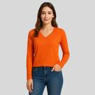 Blusa Feminina Tricô com Decote V Habana