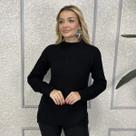 Blusa Feminina Tricô Manga Longa Crochê Macia Look Moderno Inverno Casual