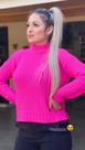Blusa feminina tricô rosa pink