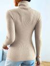 Blusa Feminina Tricot Canelado Gola Alta Manga Longa Blusa Feminina Tricot Canelado Gola Alta Manga Longa