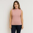 Blusa Feminina Tricot Floratta Garrafinha Canelada
