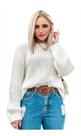 Blusa Feminina Tricot Lã Grossa Ampla De Frio Inverno Quente