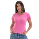 Blusa Feminina Tshirt Algodão Camiseta Baby Look Slim Fit 24