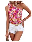 Blusa feminina Verdusa Floral Boho Vacation One Shoulder XS
