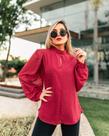 Blusa feminina vermelha- Disponível: M e GG