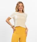 Blusa Feminina Visco Creponada Rovitex Bege