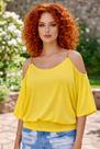 Blusa Feminina Viscolycra Ombro Vazado Com Alcinha