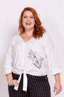 Blusa Feminina Viscose Off White MediPlus - Estilo Social Inverno Blusa Feminina Viscose Off White MediPlus - Estilo Social Inverno