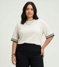 Blusa Feminina Viscose Plus Size Secret Glam Bege