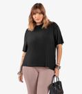 Blusa Feminina Viscose Plus Size Secret Glam Preto