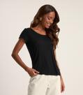 Blusa Feminina Viscotorcion Básica Rovitex Preto