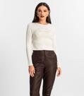 Blusa Feminino Manga Longa Endless Bege
