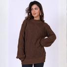 Blusa Feminino Tricot Inverno Losango Moda Casual Luxo Conforto