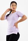 Blusa Fitness Lisa Manga Curta Metamorfose Lilás