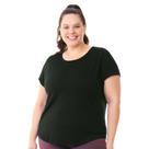 Blusa Fitness Plus Modelagem Ampla Preta