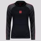 Blusa Flamengo Laçado Manga Longa Feminina Preta