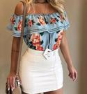 Blusa florada caidinha