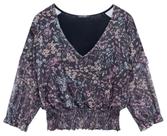 blusa floral doce trama