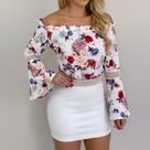 Blusa florida caidinha
