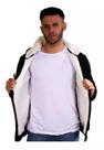 Blusa Frio Moletom Ziper Preto Com Forro Lã De Carneiro