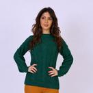 Blusa Frio Trança Tijolinho Tricot Feminina Inverno Casual Manga Comprida Blusa Frio Trança Tijolinho Tricot Feminina Inverno Casual Manga Comprida