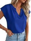Blusa Funlingo Business Casual com decote em V para mulheres Blusa Funlingo Business Casual com decote em V para mulheres