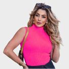 Blusa Garrafinha Feminina Gola Tricô