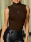 Blusa Gola Alta Elegante e Sofisticada Empório PitBull 93855 Cor:MarromTamanho:P