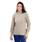 Blusa Gola Alta Trançada em Tricot