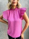 Blusa gola e manga plissadas tam P CITY BLUE 44270 MARIA TEREZA