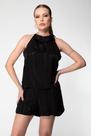 Blusa Gola Franzida Viscose Sense - Preto Blusa Gola Franzida Viscose Sense - Preto