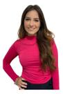 Blusa Golinha Alta Justinha Suplex Manga Longa Feminina