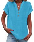 Blusa Grafumo Spring 2026 moderna com decote em V e manga curta feminina