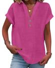 Blusa Grafumo Spring 2026 moderna com decote em V e manga curta feminina