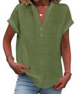 Blusa Grafumo Spring 2026 moderna com decote em V e manga curta feminina