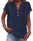 Blusa Grafumo Spring 2026 moderna com decote em V e manga curta feminina
