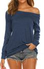 Blusa Halife Off Shoulder, camiseta de manga comprida para mulheres Blusa Halife Off Shoulder, camiseta de manga comprida para mulheres
