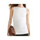 Blusa Hering Acinturada Com Franzido Sem Manga 4Au6 Branco