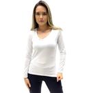 Blusa Hering Básica Gola V Manga Longa Feminina