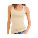 Blusa Hering De Malha Sem Manga 4Auc Bege