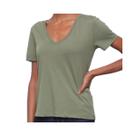 Blusa Hering Feminina Meia Manga 4ez9 Verde Amazonia