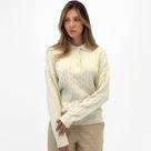 Blusa Hering Polo Tricot com Tranças Manga Longa Feminina