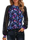 Blusa HOTOUCH Halloween feminina de renda de manga comprida