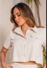 Blusa id linho, disponível na cor preta