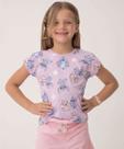 Blusa Infantil Angel E Stitch Disney Tam 4 a 10 Lilás-97147