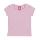 Blusa Infantil Básica Manga Curta Cor Rosa - Gueda