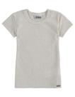 Blusa infantil canelada kukiê off white